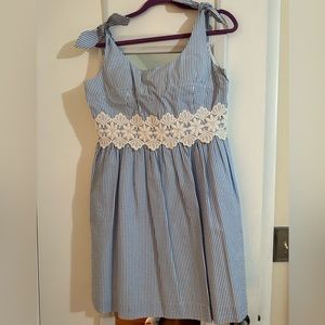 Lilly Pulitzer Seer Sucker and Lace dress